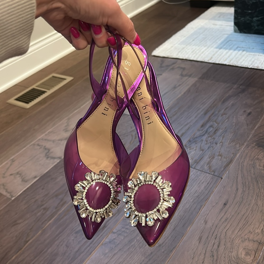Purple Gianni Bini Slingback Heels